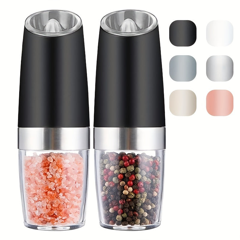 Electric Salt & Pepper Grinder Set with LED Lighting – Adjustable, One-Hand Operation, Modern Design, Ideal for Gifting (1/2pcs, AAA Battery