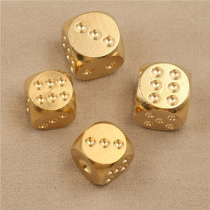 Upgrade Your Bar Games With These 6-Sided Brass & Copper Dice! Halloween/Thanksgiving Day/Christmas Gift