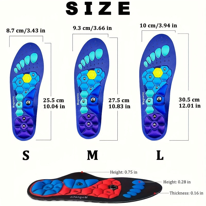 ComfortPlus Acupressure Insoles for Men & Women - Arch Support, Reflex Relax Foot Pads