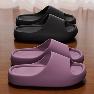 Women's Quick-Dry Soft-Sole Home Slippers, Casual Solid Color Couple Outdoor Thick-Soled Comfortable Beach Pool Slippers