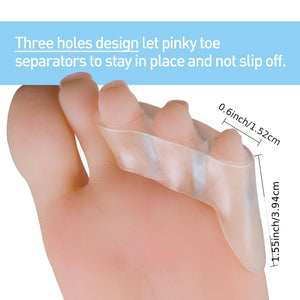 2pcs Transparent Silicone Gel Toe Protectors: Get Relief from Bunion & Foot Care!