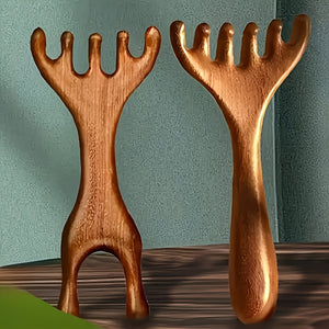 A Cute And Practical Antler Comb Made of Resin, Featuring a Double-Headed Massage Brush for Eye And Scalp Massage, As Well As a Facial Massage Tool. It Is Sulfate-Free, Battery-Free, And Makes a Great Gift for Friends And Family for Hair And Skin Care.