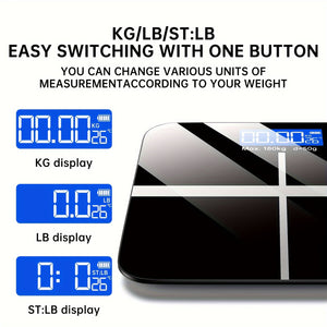 Weight Scale Electronic Scale, 396 Pound Digital Bathroom Scale, High-precision Weight Scale With LED High-definition Display Screen And Tem
