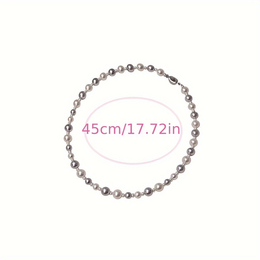 Women's Elegant Freshwater Pearl Necklace, Classic Style, Versatile and Elegant Accessory, Elegant Pearl Necklace with Shell - Simple and Sexy Style, Suitable for Daily and Party Occasions, Perfect Valentine's Day Gift, Suitable for All Seasons