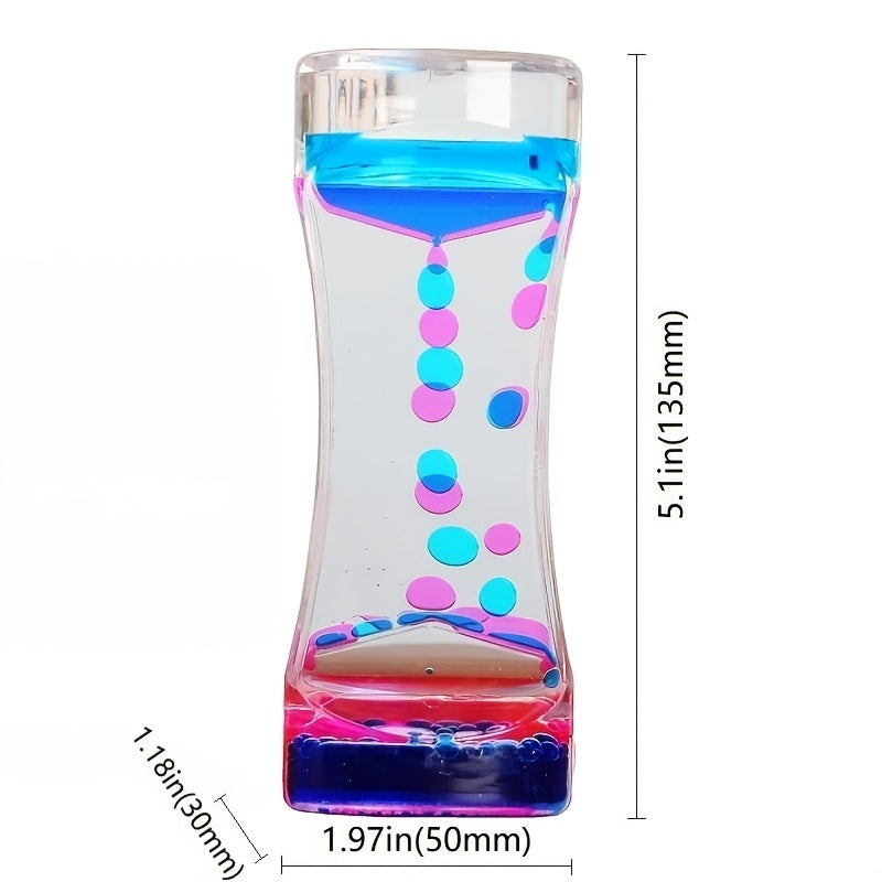 Liquid Motion Bubbler, Hourglass Liquid Bubbler, Timer For Sensory Play, Fidget Toy - Stress Management - Cool Desk Decor Halloween/Thanksgi