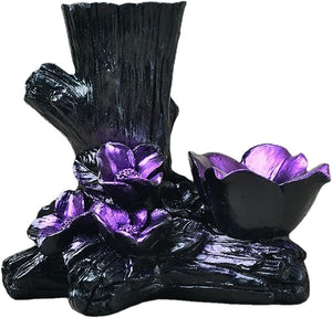 Tree Crystal Ball Stand Mushroom Sphere Stand Crystal Ball Holder Branch Stand Decoration for Crystal Ball Display Stand Home Decor Cute Animal DIY Design (Purple,Snail and Mushroom)