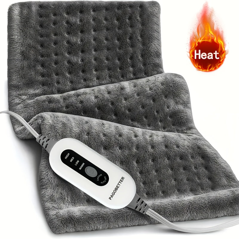 Electric Heating Pad for Back, Neck, Shoulders, Knees, Legs - Soft Flannel 24×12", 4 Heat Settings, 2 Auto-Off, Quick Heating to 150°F, Wet/Dry Options, Washable, Heater - Perfect Mother's Day & Birthday Present for Mom, Dad, Women, Men, Electric Blanket