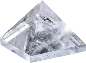 Crystal Pyramid Healing Ornament High Vibration Gemstone Crystal Gift Home Decor Wicca and Reiki Figurine for Collecting and Protection (Rose Quartz,40mm(1.57''))