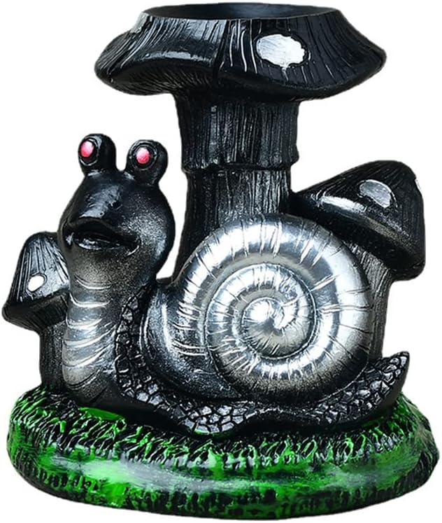 Tree Crystal Ball Stand Mushroom Sphere Stand Crystal Ball Holder Branch Stand Decoration for Crystal Ball Display Stand Home Decor Cute Animal DIY Design (Purple,Snail and Mushroom)