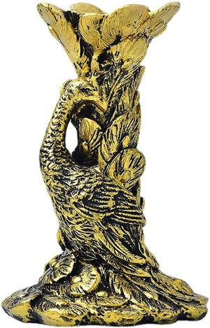Globe Stand Peacock Sphere Stand Crystal Ball Holder Office Decoration for Crystal Ball Display Stand Home Decor Cute Animal DIY Design (Gold with Ball)