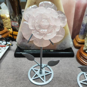 Crystal Flower Sitting on the Stands Crystal Home Decor Crystal Gifts Spiritual Gifts Crystal Plants