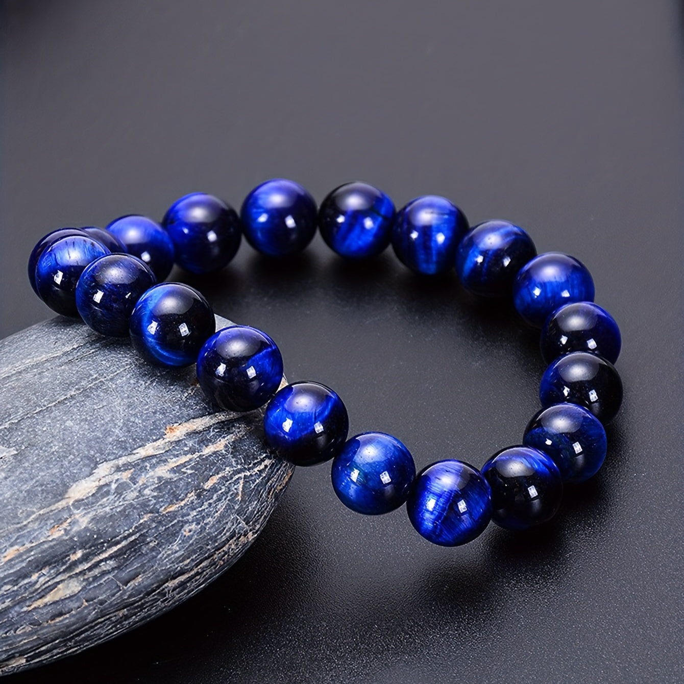 Natural Blue Tiger Eye Stone Bracelet Eagle Eye Stone Cat Eye Hand String