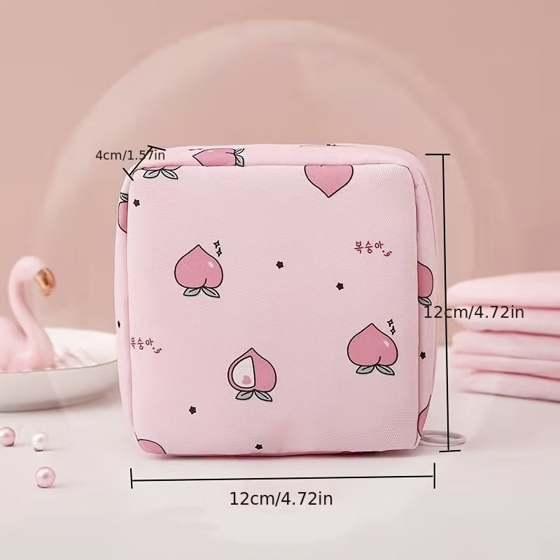 1pc Sanitary Napkin Storage Bag, Female Women Portable Cosmetic Lipstick Bag, Sanitary Napkin Storage Pouch, Makeup Lip Balm Bag, Travel Hea