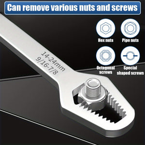 1pc 3.5mm Thickness 8-22mm Universal Torx Wrench Self-tightening Adjustable Glasses Wrench Board Double-head Torx Spanner Hand Tools For Fac