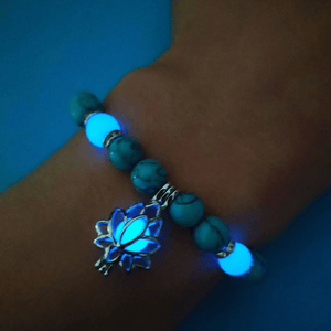 Glowing In The Dark Beaded Bracelet Turquoise Beads Hand Jewelry Decor For Women