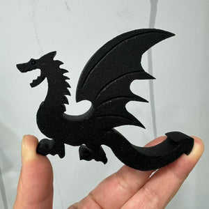 Hand Carved Black Obsidian Flying Dragon Black Obsidian Figurine Crystal Gift Crystal Animal