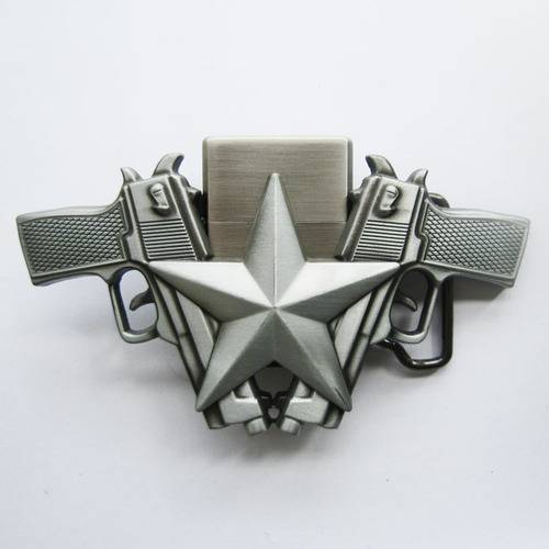 New Vintage Guns Star Lighter Belt Buckle US Local Shipping