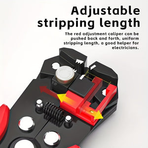 1pc Automatic Wire Stripper: Multifunctional Cable Cutter & Pliers For Electrical Wire Stripping, Cutting & Crimping