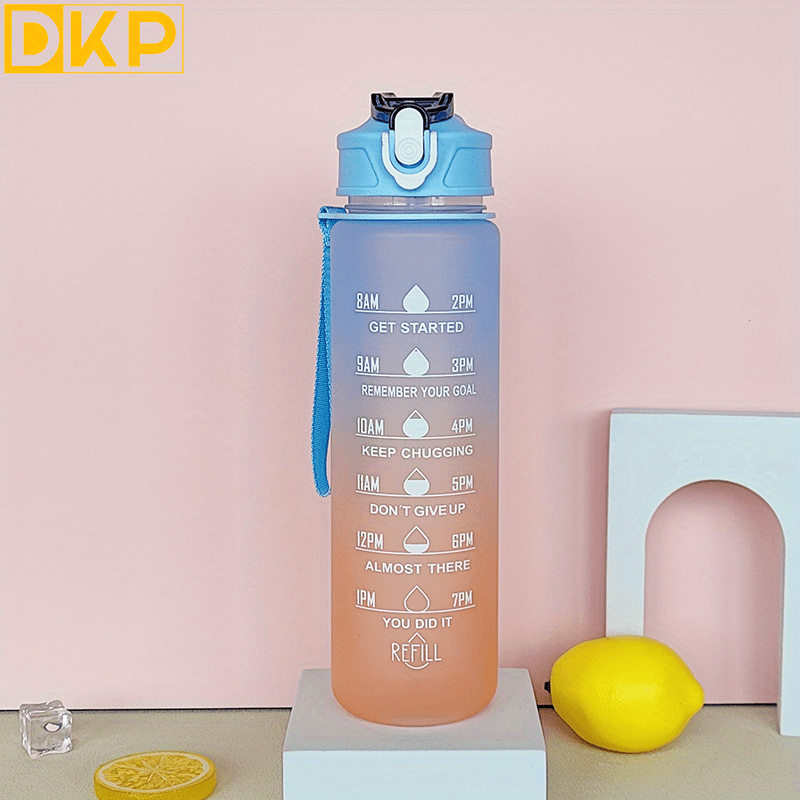 1pc/3pcs Stay Hydrated Anywhere: Portable Leakproof Water Bottle With Time Marker & Lanyard - Perfect For Adults & Families!