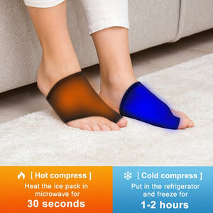 Solid Gel Foot Toe Ice Pack Wrap Big Toe, Toe Ice Packs Gel Hot Cold Compress Thumb Ice Packs, Flexible Reusable Relax Feet Ice Bag (Black), Men And Women Sports Toe Ice Wrap