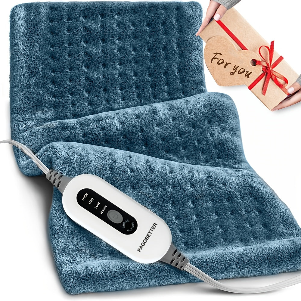 Electric Heating Pad for Back, Neck, Shoulders, Knees, Legs - Soft Flannel 24×12", 4 Heat Settings, 2 Auto-Off, Quick Heating to 150°F, Wet/Dry Options, Washable, Heater - Perfect Mother's Day & Birthday Present for Mom, Dad, Women, Men, Electric Blanket
