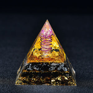 Clear Quartz Healing Orgone Pyramid EMF Protection Quartz Reiki Meditation