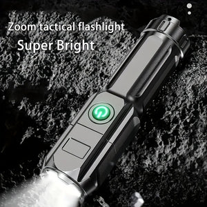 1pc/2pcs Rechargeable Flashlights, Mini Zoomable Flashlights, Emergency Power Outage Super Bright Flashlight For Camping, Emergency, Hurrica