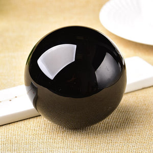 Natural Obsidian Sphere spirit Quartz Crystal Sphere Healing Stone Ore Mineral home decoration Fengshui Series DIY Gift