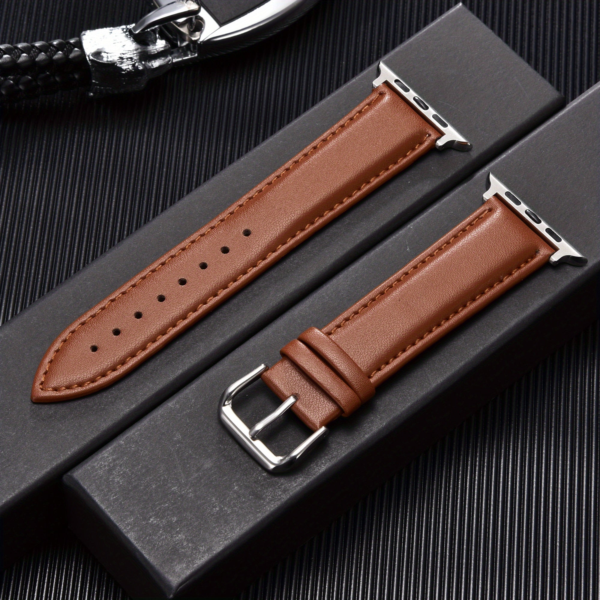 Soft Business Watchband For Apple Watch Ultra 8 7 SE 6 5 4 3 2 1 Replacement PU Leather Wrist Strap 38/40/41/42/44/45/49mm