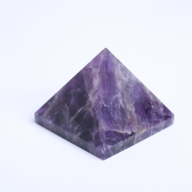 Pyramid-Finest Big Dream Amethyst Quartz Crystal Gemstone 2.17\ Carved Pyramidal Crystal Healing Crafts