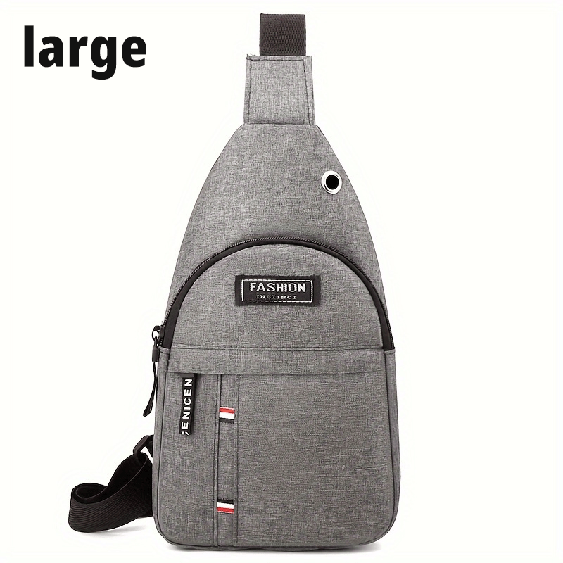 1pc Men's Small Casual Outdoor Chest Bag, Mountaineering Cycling Shoulder Bag, Waterproof Sports Small Messenger Bag