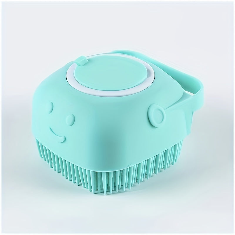 Two-in-One Silicone Pet Bath and Massage Brush for Dogs - Gentle Cleaning Tool