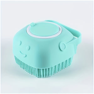 Two-in-One Silicone Pet Bath and Massage Brush for Dogs - Gentle Cleaning Tool