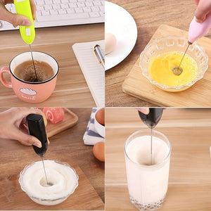 Make Perfectly Frothed Coffee & Milk at Home with this Handheld Electric Milk Frother for chefs!