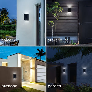 Solar-Powered LED Outdoor Wall Lights 1/4/8pcs - Waterproof, Sensor-Activated Up/Down Lighting, Polished Finish for Garden, Porch & Festive