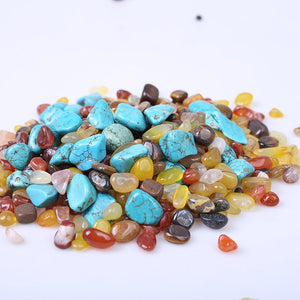 500g Mixed gemstone natural rock quartz crystal tumbled stones