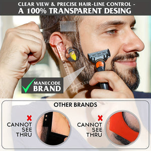 Multi-Style Beard Shaping Tool for Men - Power-Free, Hypoallergenic Shaping for Jaw, Cheek & Neck, Compatible with All Trimmers