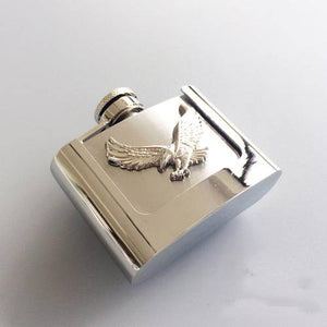 New JEAN'S FRIEND Classic Fly Eagle 2 oz Stainless Steel Flask Belt Buckle US Local Shipping