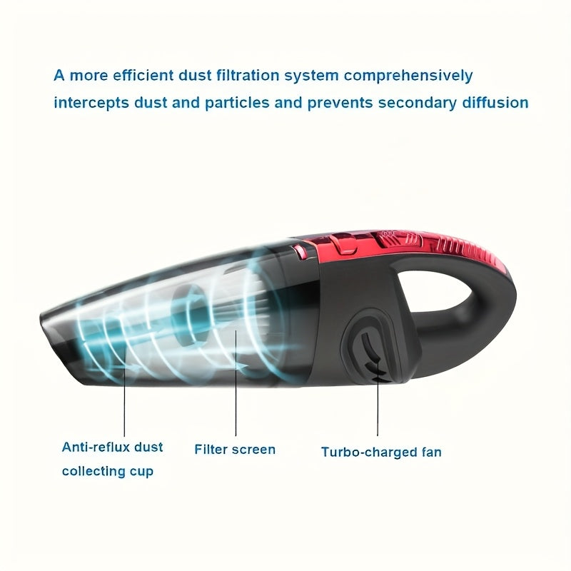 Car Vacuum Cleaner, Used for Dry And Wet Cleaning, Handheld Vacuum Cleaner, Easy to Clean Pet Hair - Keyboard Cleaning, Multi Scenario Use