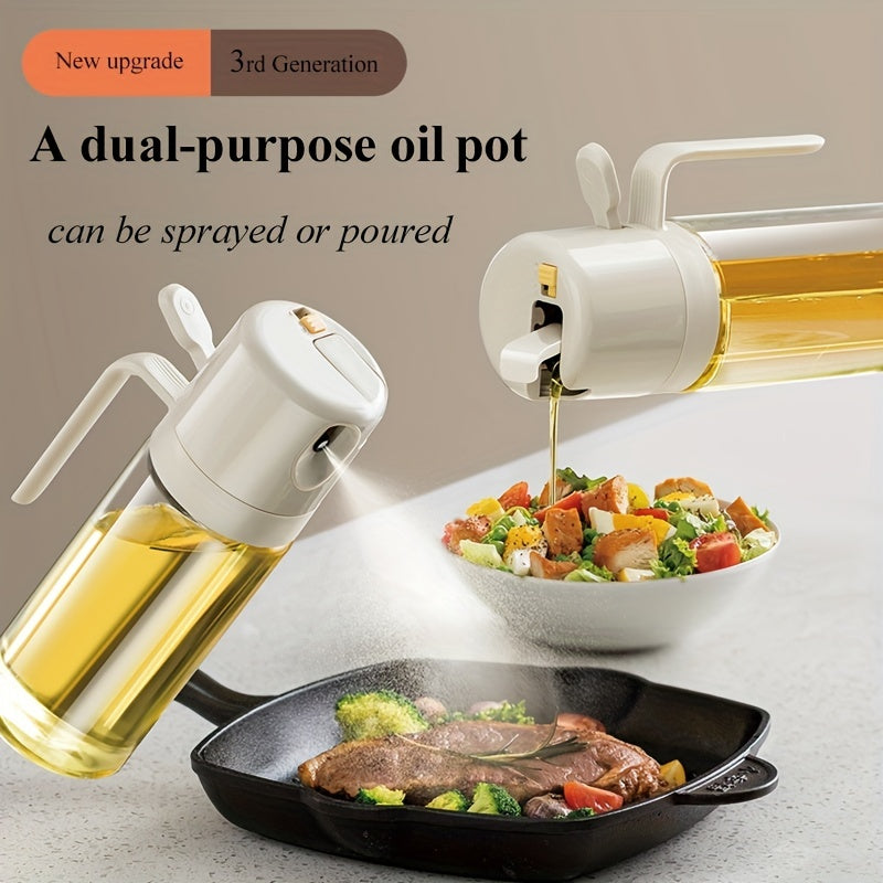 2-in-1 Versatile Glass Oil Sprayer/Mister - Perfect for Kitchen, BBQ, Salads & Outdoor Cooking, Leak-Proof & Easy Clean