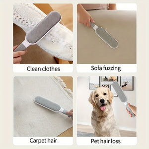 Reusable Dust Brush, Double-sided Pet Hair Remover, Manual Electrostatic Brush, Suitable For Cleaning Cats, Dogs, Clothes, Sofas, Furniture, Bedding, Carpets.