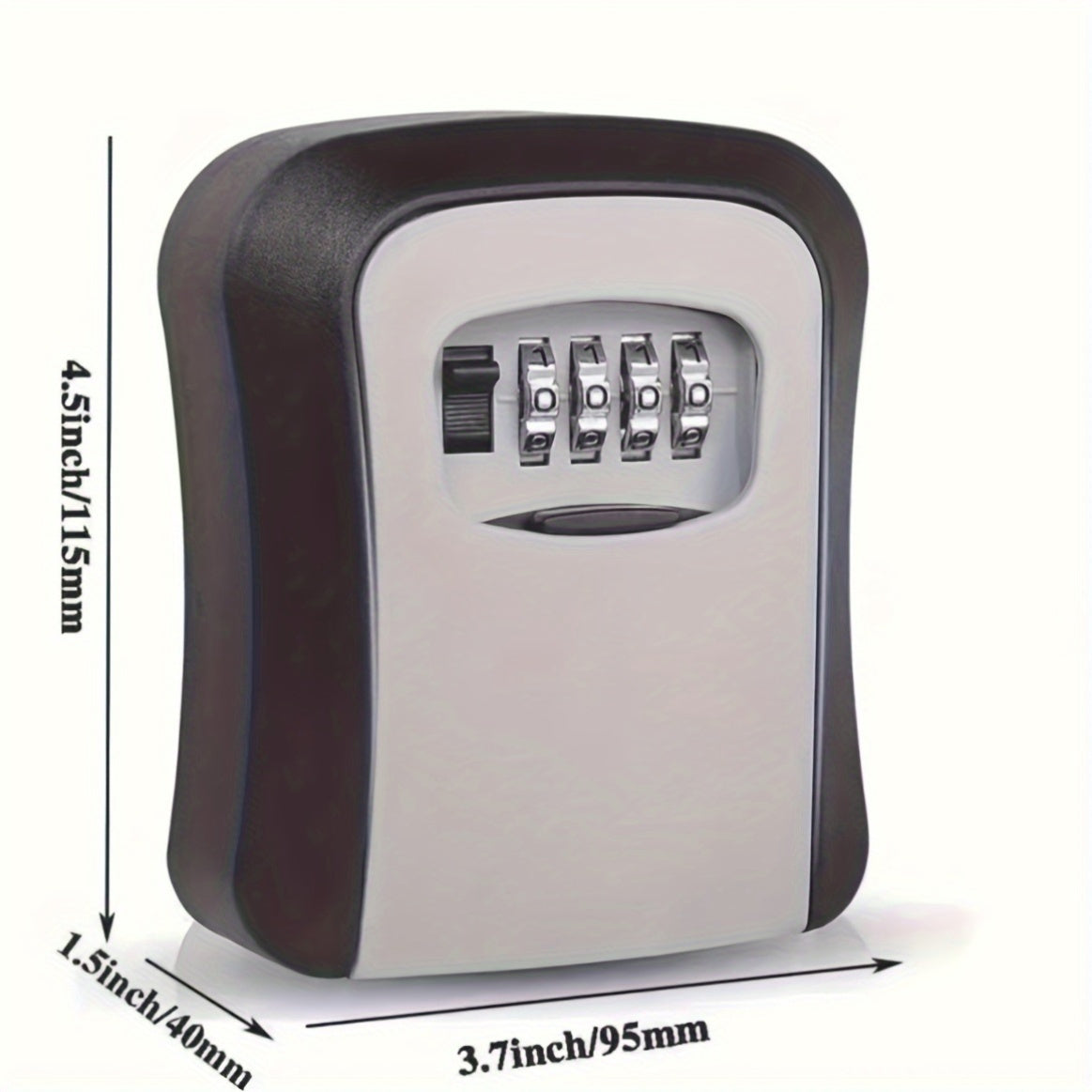 1pc Ultra-Secure Flip Top Key Safe Box - Wall Mounted Metal and Plastic Key Storage with Combination Access - for Home, Hotel, Emergency, Tr