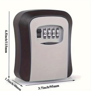 1pc Ultra-Secure Flip Top Key Safe Box - Wall Mounted Metal and Plastic Key Storage with Combination Access - for Home, Hotel, Emergency, Tr