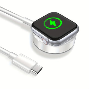 3.3ft Magnetic USB-C Fast Charging Cable for Apple Watch Series 2-9, Durable ABS & TPE, Scratch-Resistant, Efficient Heat Dissipation, Watch Series Compatibility|Compact USB Cable|Durable Abs Material