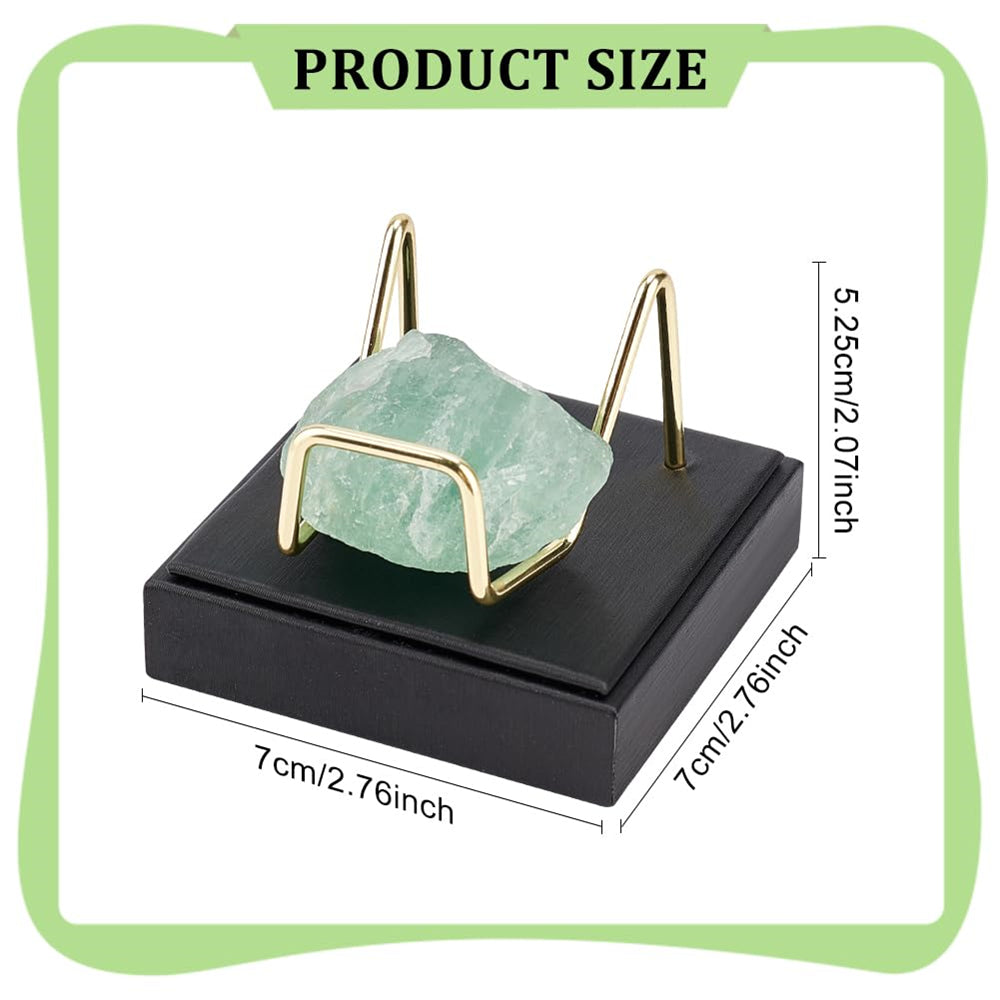 Acrylic Display Stand Gold Metal Arms Display Easel with Acrylic Base Decorative Display Pedestals Acrylic Small Mineral Crystal Display Stand for Gemstone Decor Collectibles