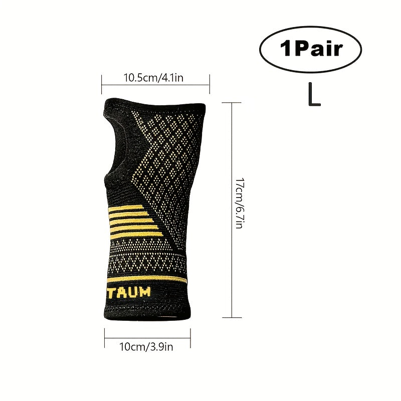 2pcs, Copper Compression Wristbands, Breathable And Sweat Resistant Sports Wristbands, Pull Up Closure, Hand Wash, Suitable For Basketball, Tennis, Weightlifting, Fitness And Household Chores