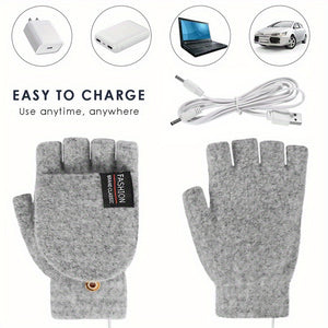 Stay Warm & Cozy All Winter Long With USB Heating Gloves For Women & Men!