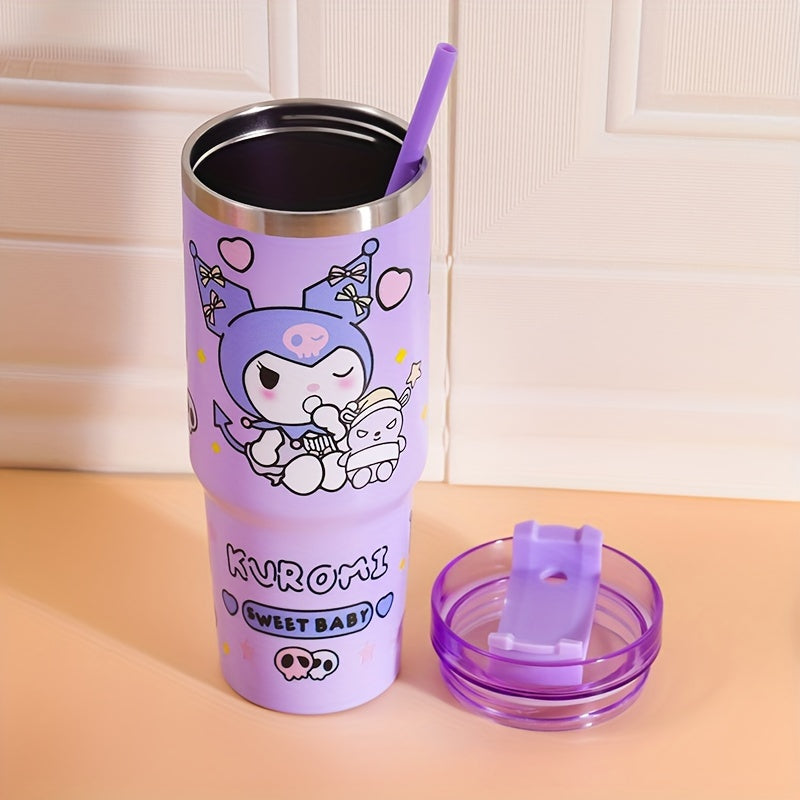 Sanrio 900ML Insulated Water Bottle: Leakproof & Shatterproof – Perfect for Outdoor, Office, and Home with Hello Kitty Design