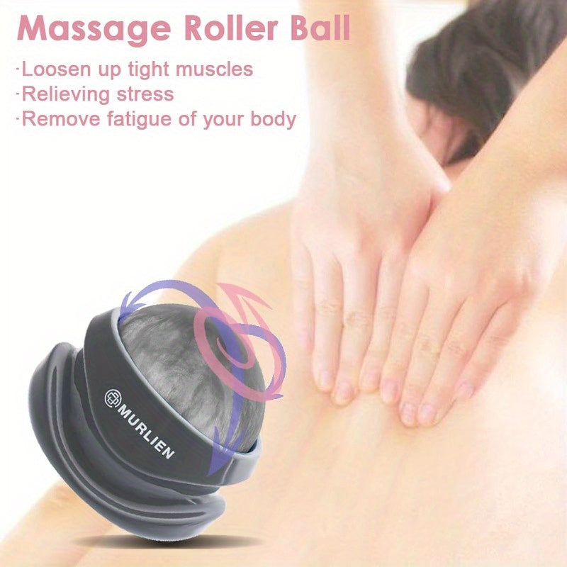 Massage Roller Ball Tight and Sore Muscles Relief Manual Massager Alleviating Shoulder Arms Back Legs Calves or Muscle Tension - Gray