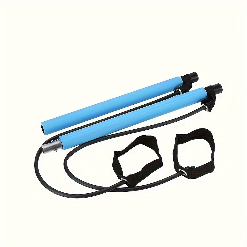 Ultimate Pilates Bar Set for Full-Body Fitness - Elastic Resistance Rope Stick for Chest Expansion, Back Training, and Body Stretching